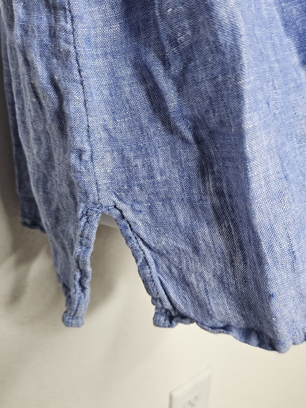Talbots 100% Linen Embroidered Boho V Neck Peasant Short Sleeve Relaxed Boxy Top - Picture 6 of 10